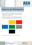 Couleurs de paravents AGA