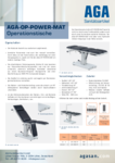 AGA-OP-POWER-MAT(-GYN) Operationstische mit hydraulischen Höhenverstellungen