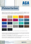 AGA Farbwahlkarte für Kunstlederbezüge