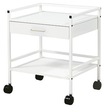 Chariot polyvalent et table d'appoint médicale en blanc pur de AGA 