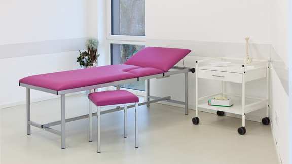 Echo-Kardiographieliege Echo-Kardiographieliege - Gestellfarbe Weißaluminium