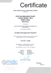 QS Certificate (Medical Devices) for DIN EN ISO 13485:2021