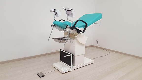 Gynecological examination chair AGA-GYN-MED with turquoise upholstery